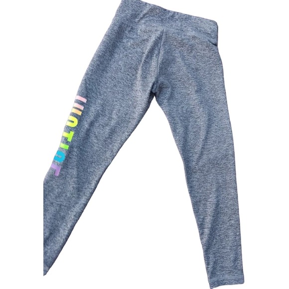 Justice Gray & Rainbow Glittered Leggings Size 7 - Picture 5 of 6